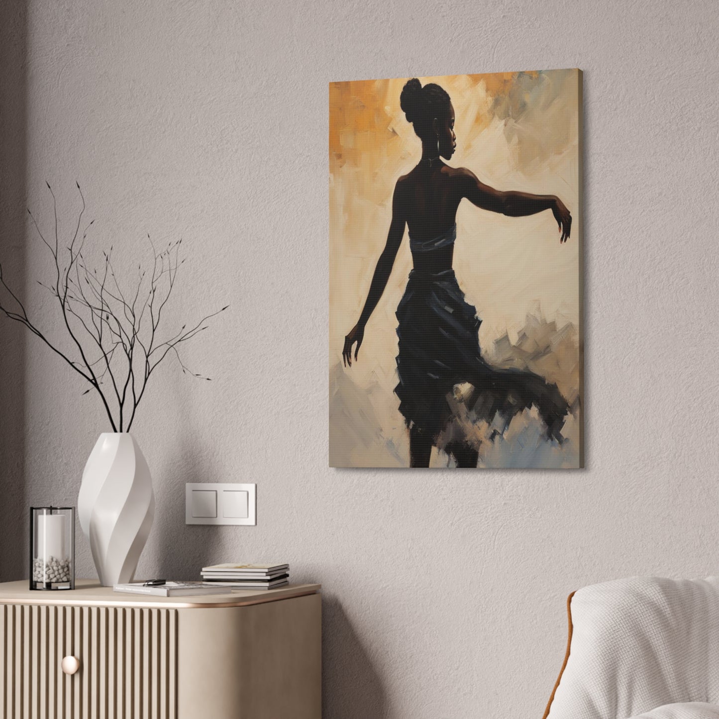 Her Dance African American Painting Print on Canvas