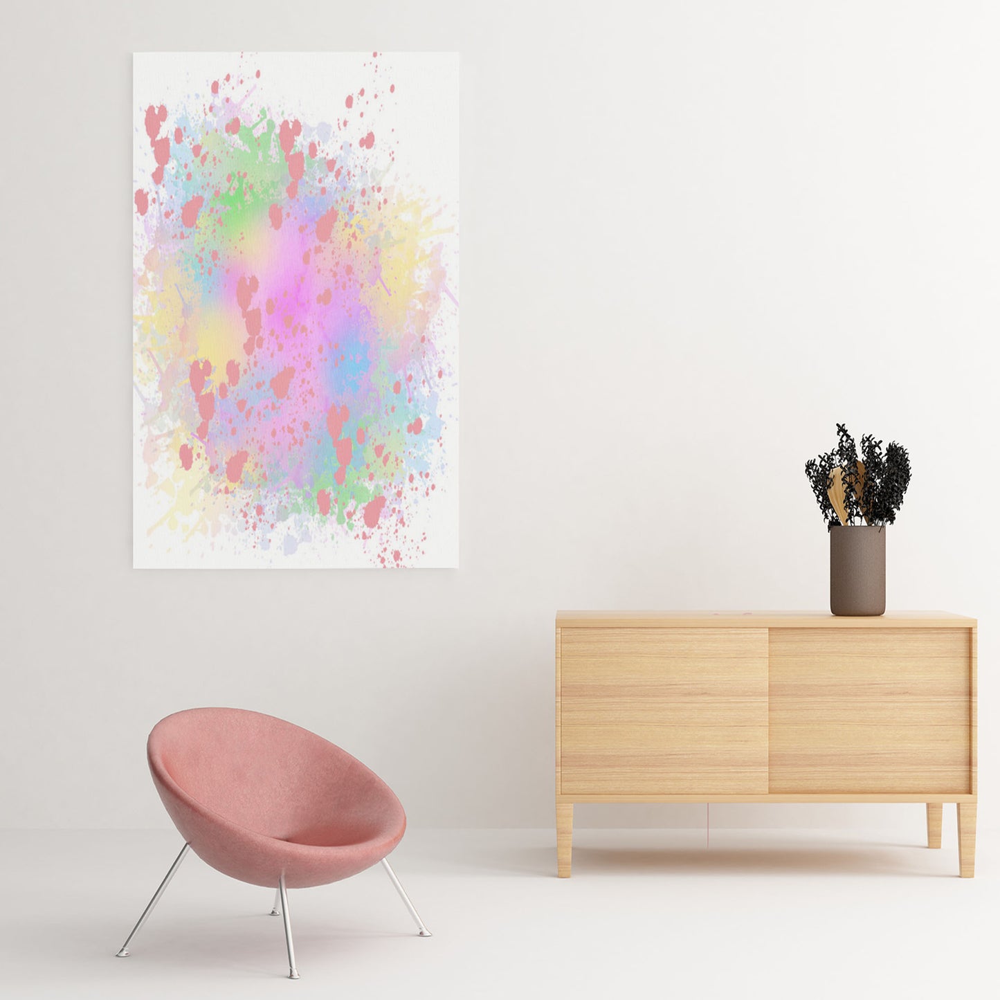 Digital Download Colorful Abstract Splatter Paint Print For Poster Canvas Wall Decor