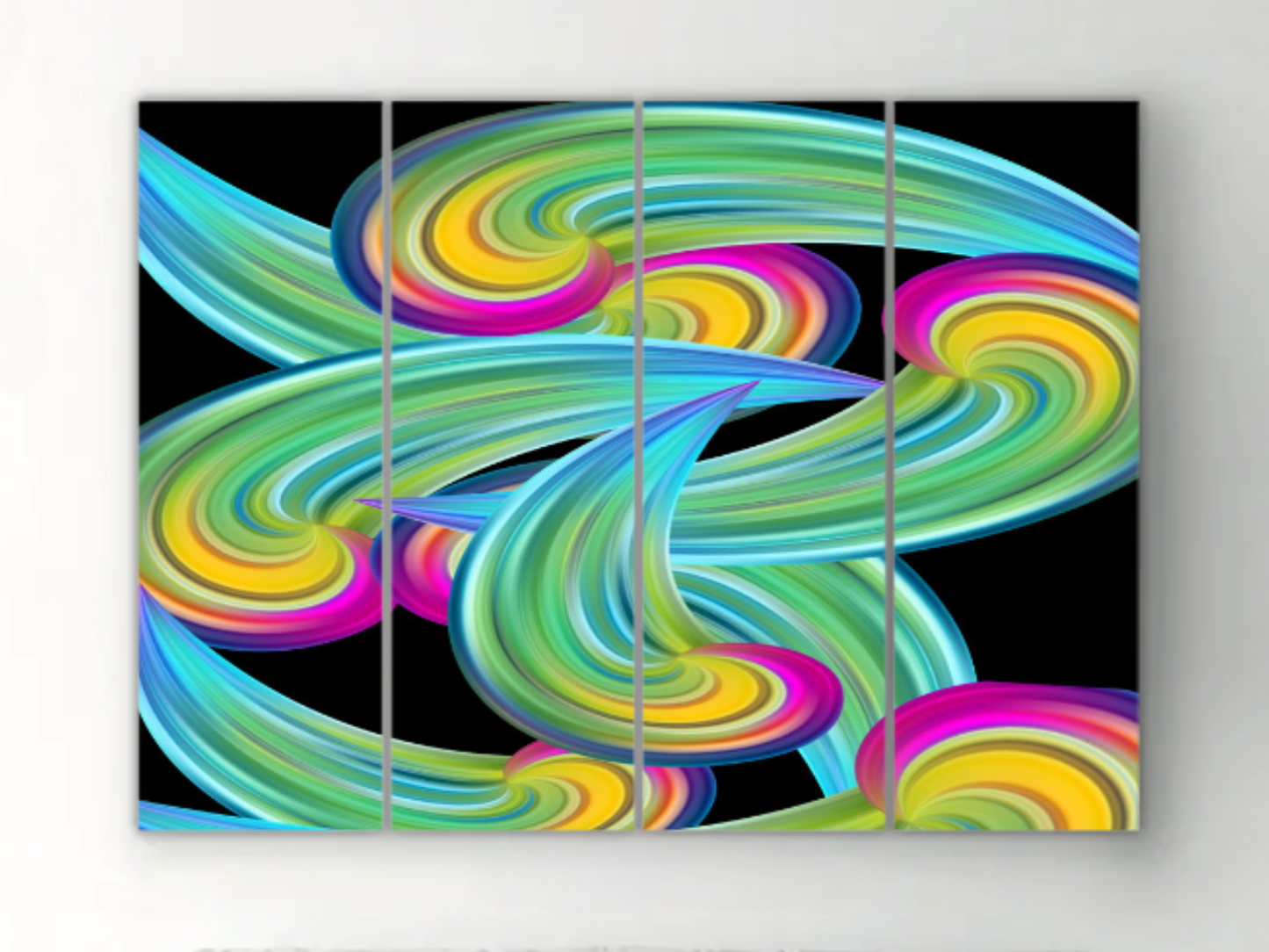 The Canvas Made Vibrant Abstract Canvas Made 4 Set Wall Decor Modern