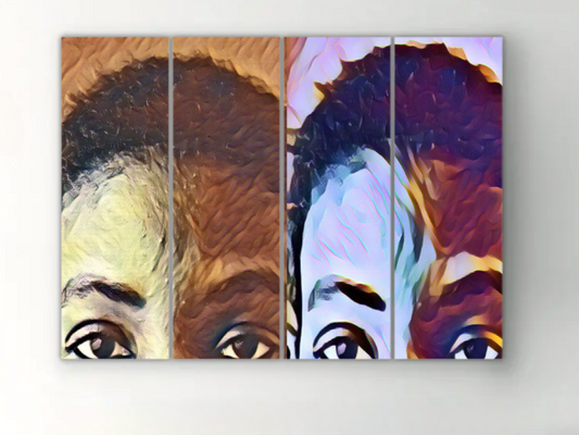 The Canvas Made 4 Set His Eyes The Eyes Reflection Wall Art Painted Print Decor Art Modern