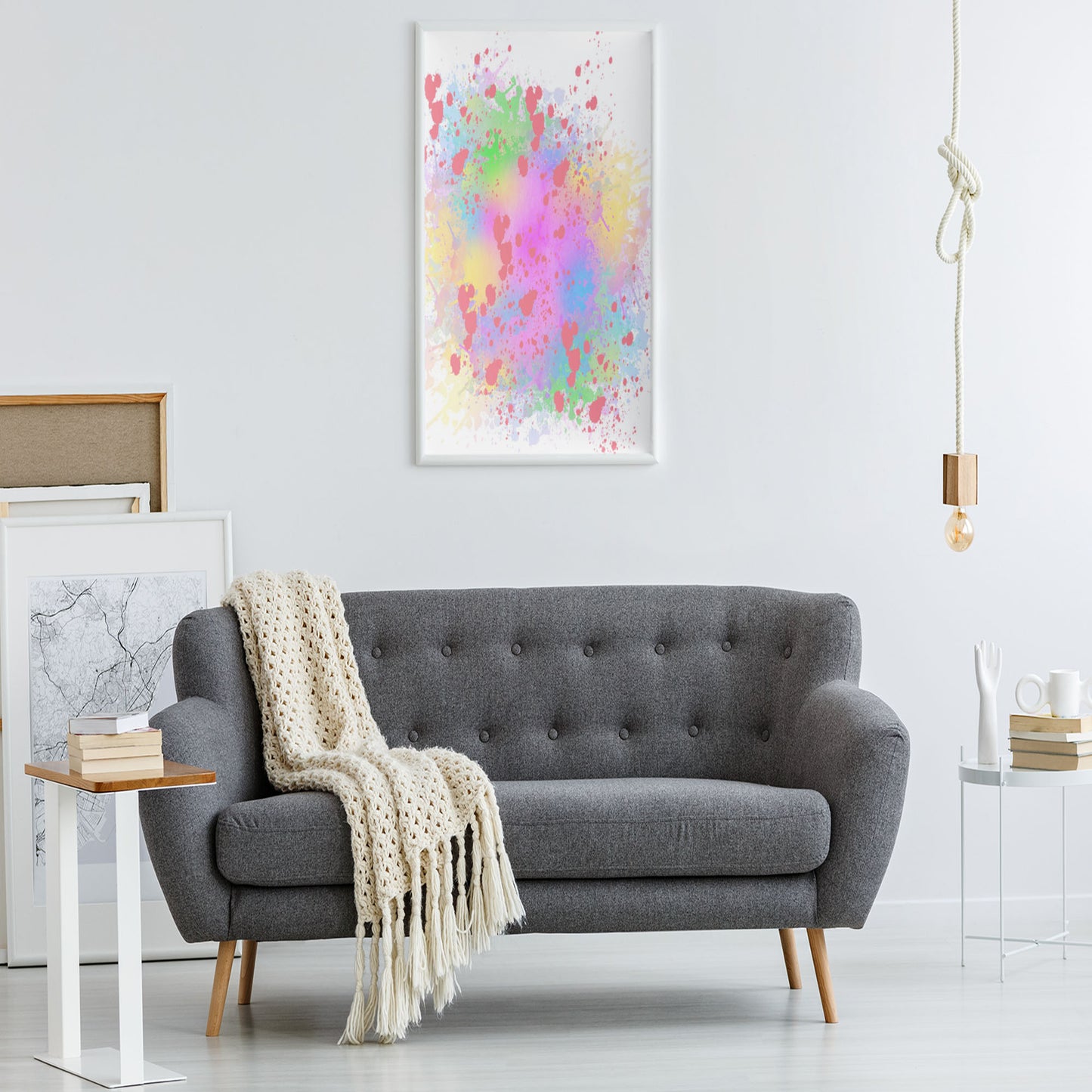 Digital Download Colorful Abstract Splatter Paint Print For Poster Canvas Wall Decor