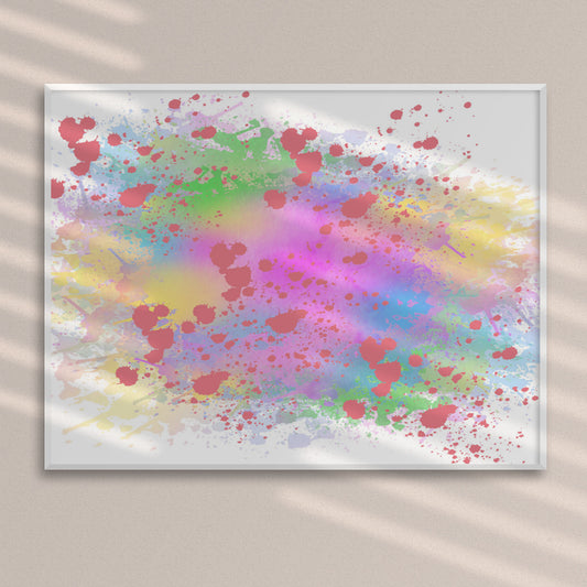 Digital Download Colorful Abstract Splatter Paint Print For Poster Canvas Wall Decor