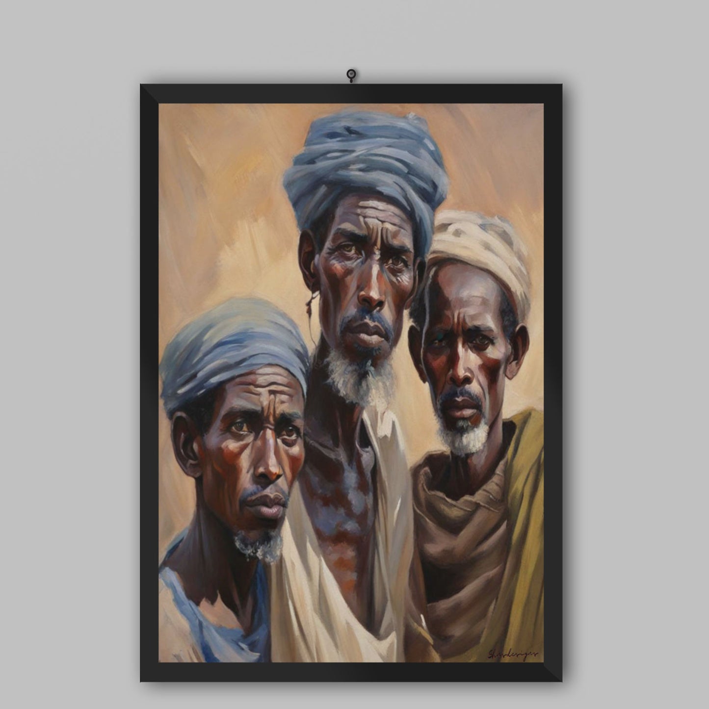 Frame Gratitude Ethiopian Men Wall Art Print