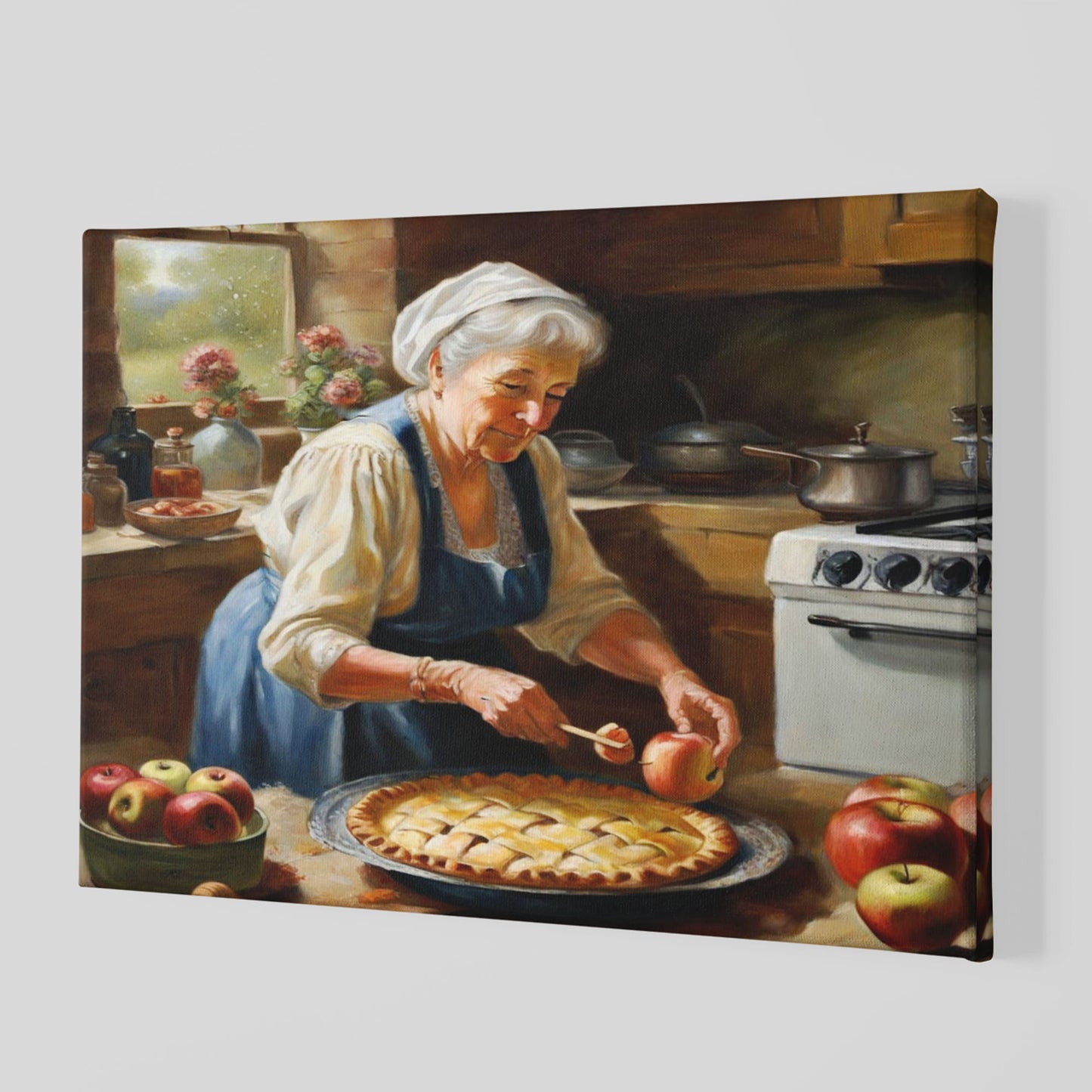 Canvas Made Decorative Grandma Apple Pie Wall Art Decor