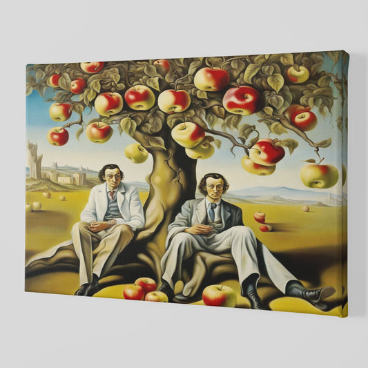 Canvas Made Decorative His Reflection Apple Tree Wall Art Decor