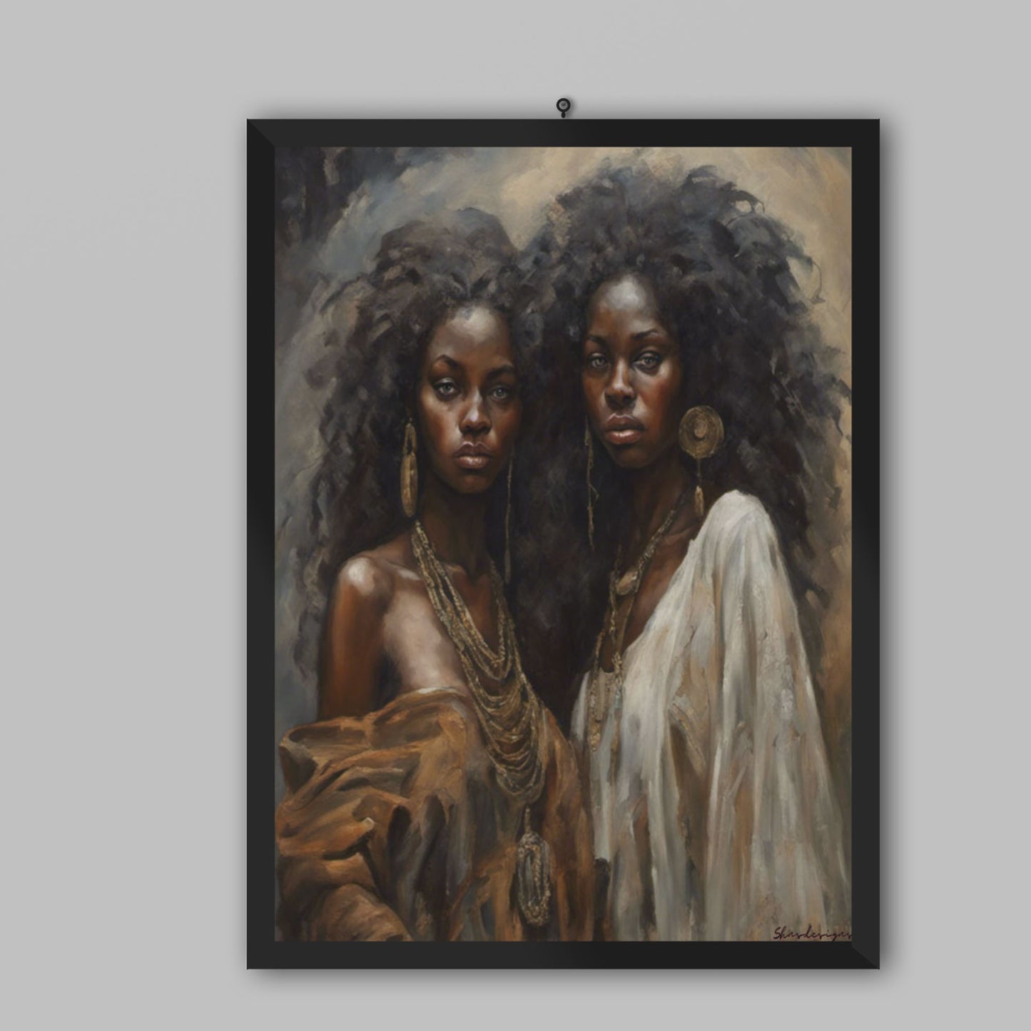 Frame Gratitude Nubian Sisters Wall Art Print