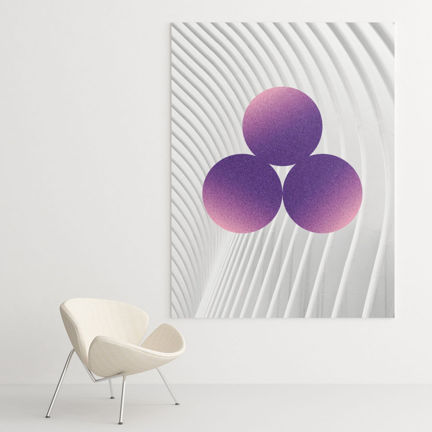 Futuristic 3 D Abstract Purple Circle Wall Decor Art Modern Canvas Printable