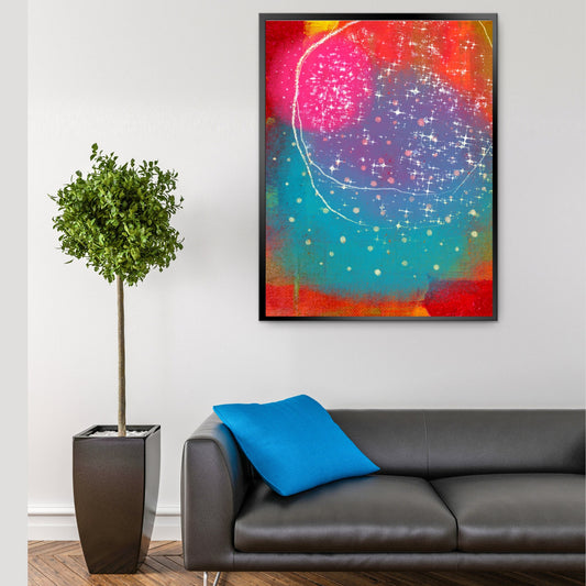 Abstract Artwork Vibrant Colorful Print For Digital Download Poster Canvas Wall Decor