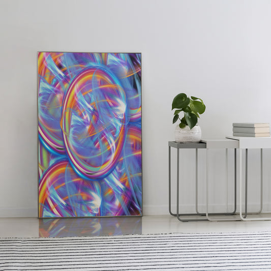 Abstract Colorful Ring Galaxy Fire Poster Print Canvas Wall Art Decor Modern