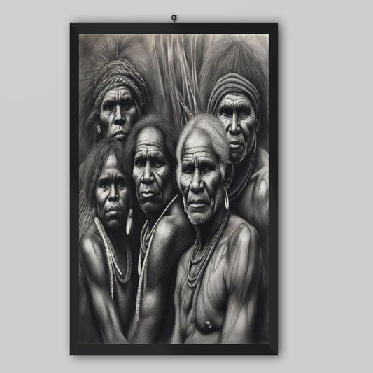 Frame Gratitude The Aboriginal Tribal Wall Art Print