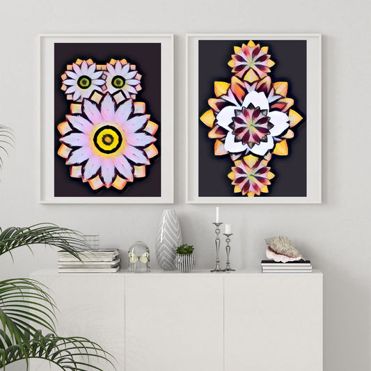 Digital Download Botanical Set Of 2 Floral Flower Print For Poster Canvas Wall Decor