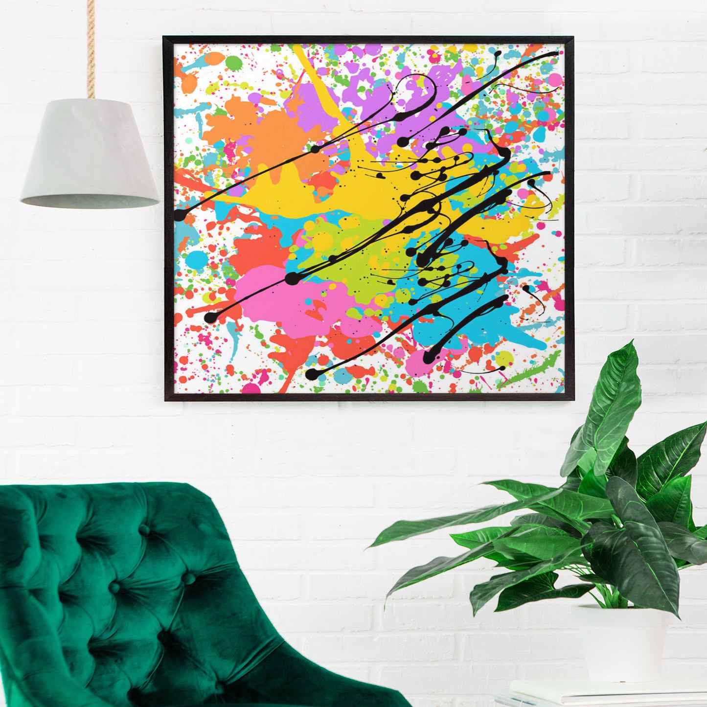 Vibrant Abstract Vibrant Splash Print For Poster Canvas Wall Decor