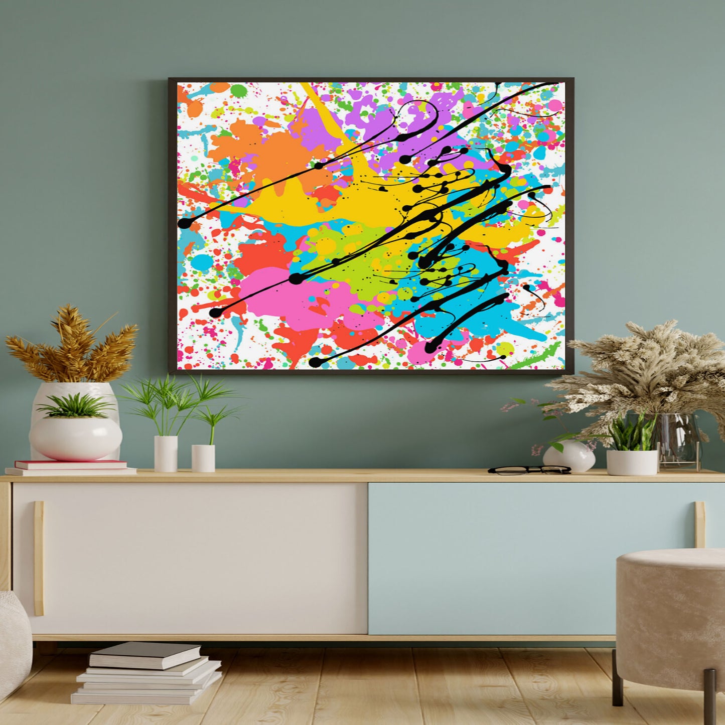 Vibrant Abstract Vibrant Splash Print For Poster Canvas Wall Decor