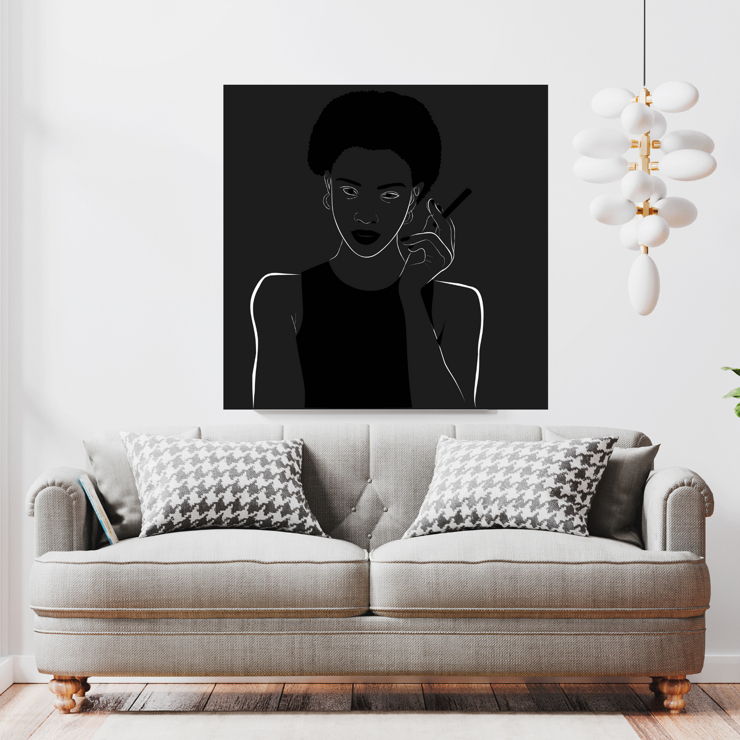 The Woman Two African Beauty Wall Decor Poster Canva Digital Print