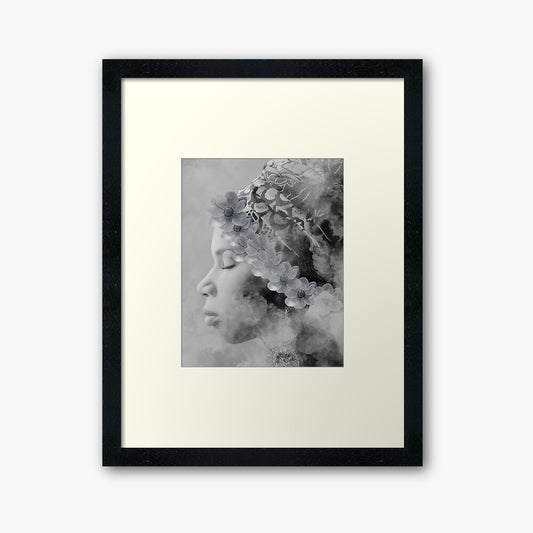 Frame Artistic Black White African Goddess Wall Art Print