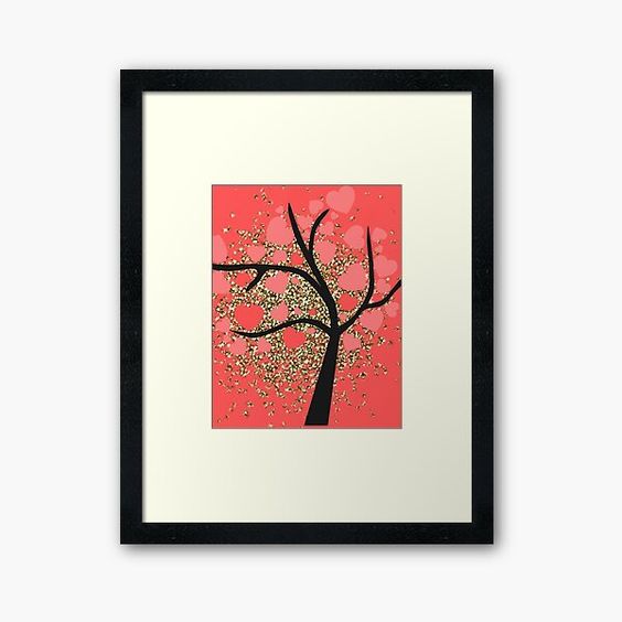 Frame Artistic Love Me Print Tree Frame Wall Art Print