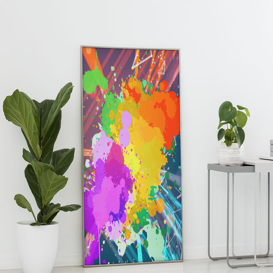 Digital Abstract Colorful Splash Wall Art Decor Canva Printable Digital Modern