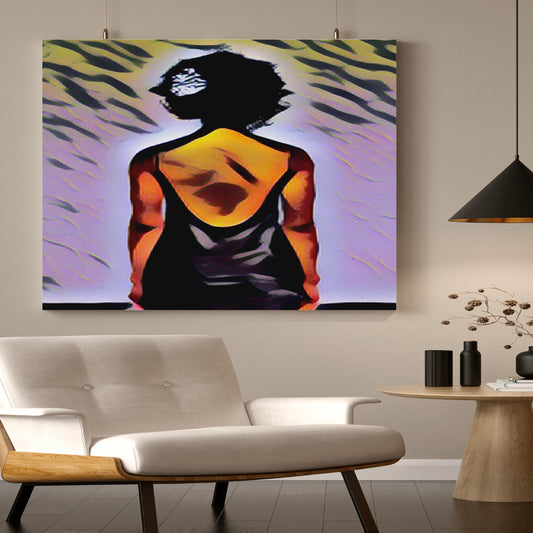 Her The Back Reflection Painted Print Canvas Wall Art Digital Prints Home Decor