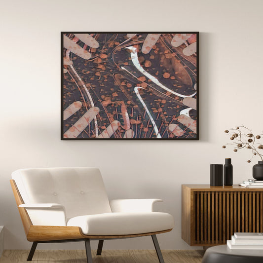 Abstract Canvas The Streaks Painted Print Wall Decor Art