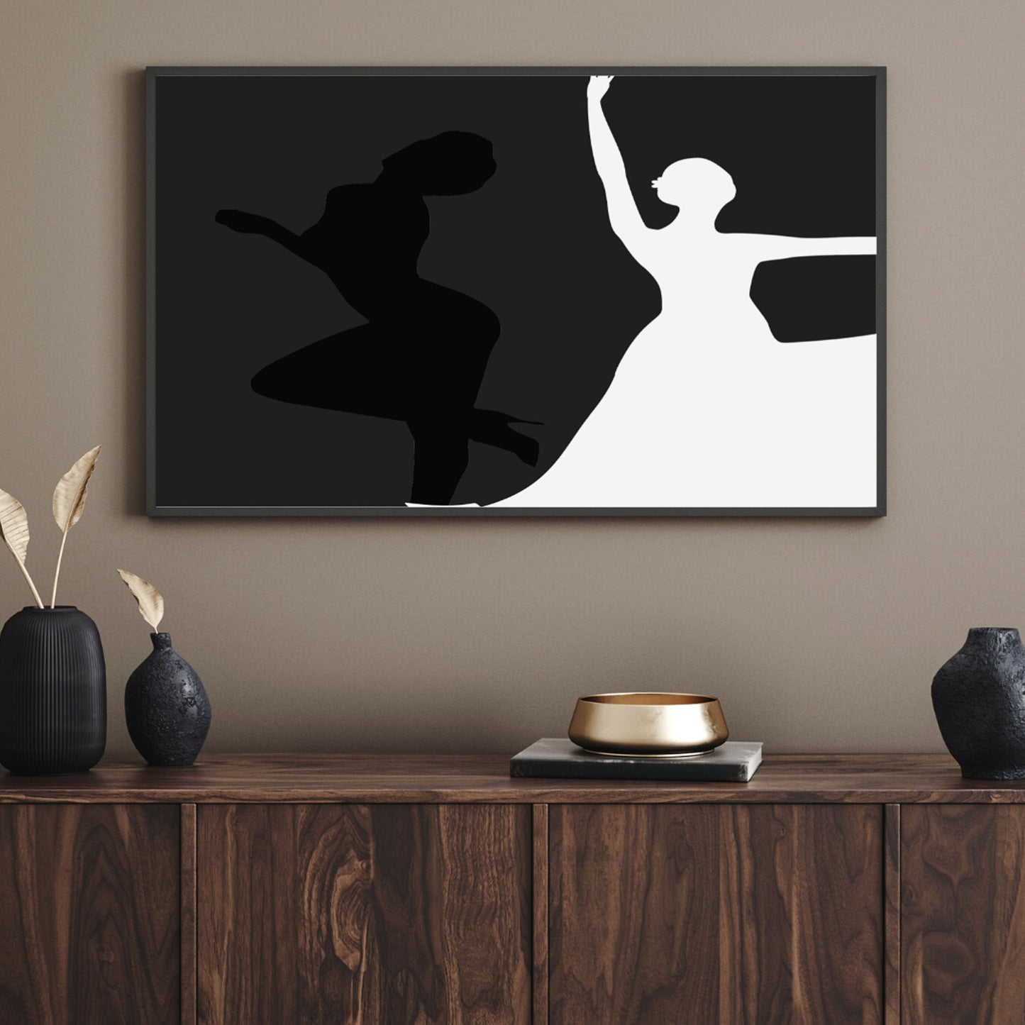 Digital Download Dancing Women Black White Print For Poster Canvas Wall Decor