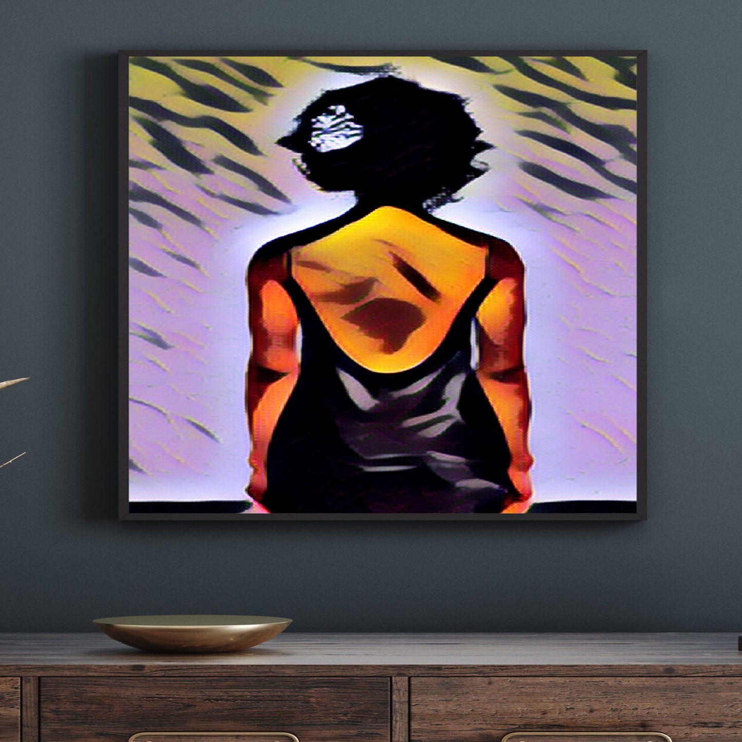 Her The Back Reflection Painted Print Canvas Wall Art Digital Prints Home Decor